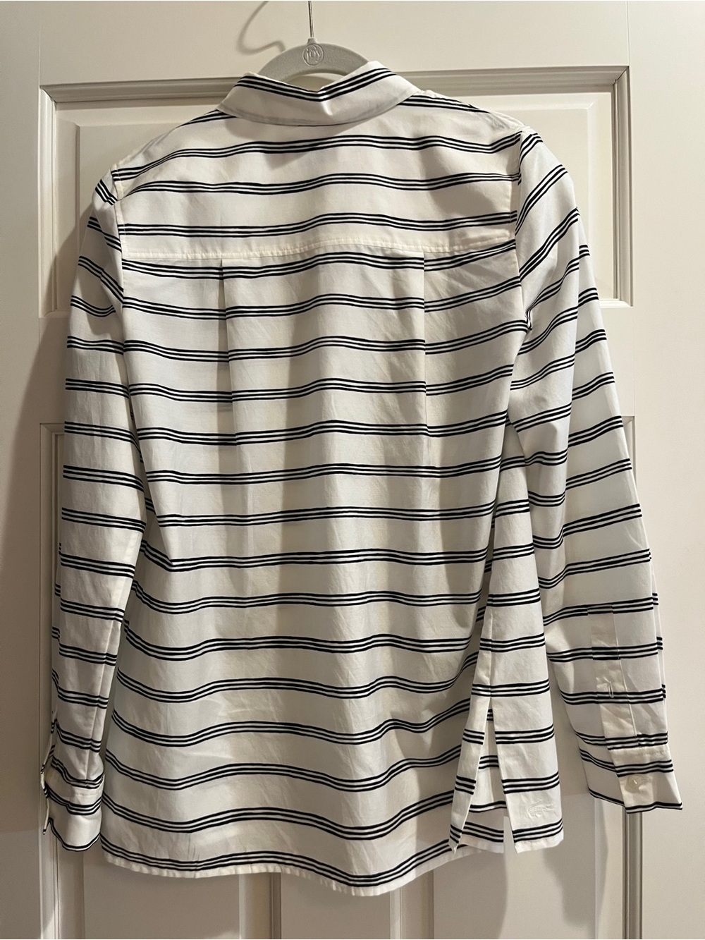 NWOT Women’s Lacoste🐊Spread Collar Long Sleeve Striped Shirt Size 34 (US 2/4) - Picture 3 of 11